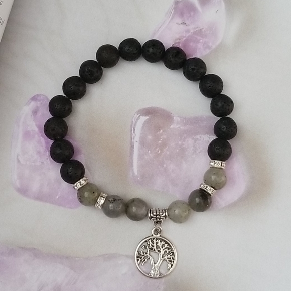 Labradorite Diffuser Bracelet - Picture 2 of 2